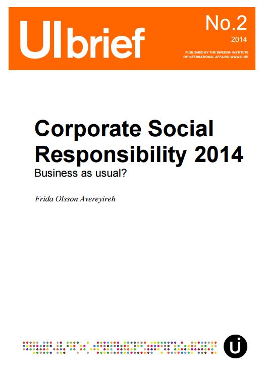 Corporate Social Responsibility 2014 Business as usual?