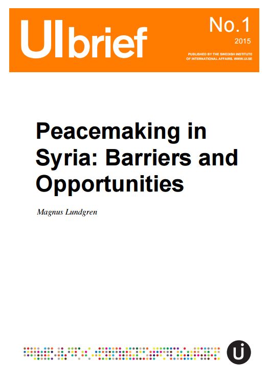 Peacemaking in Syria: Barriers and Opportunities