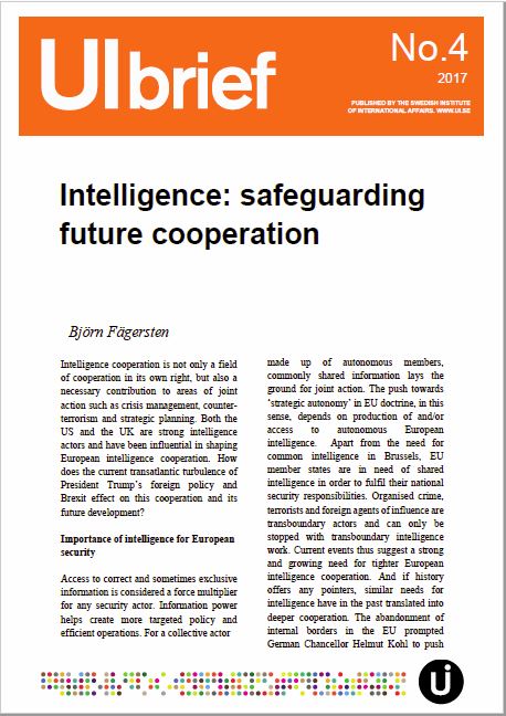 Intelligence: safeguarding future cooperation