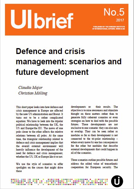 Defence and crisis management: scenarios and future development