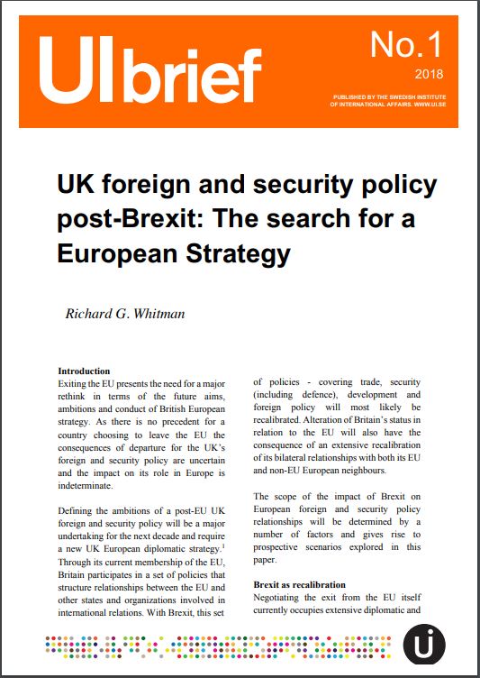 UK foreign and security policy post-Brexit: The search for a European Strategy