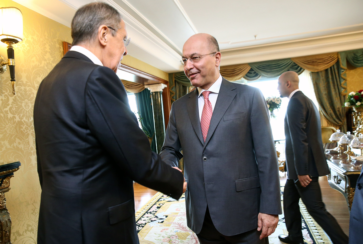 President Barham Salih with Russian Foreign Minister Sergey Lavrov in Rome. Photo: mid.ru/Creative Commons