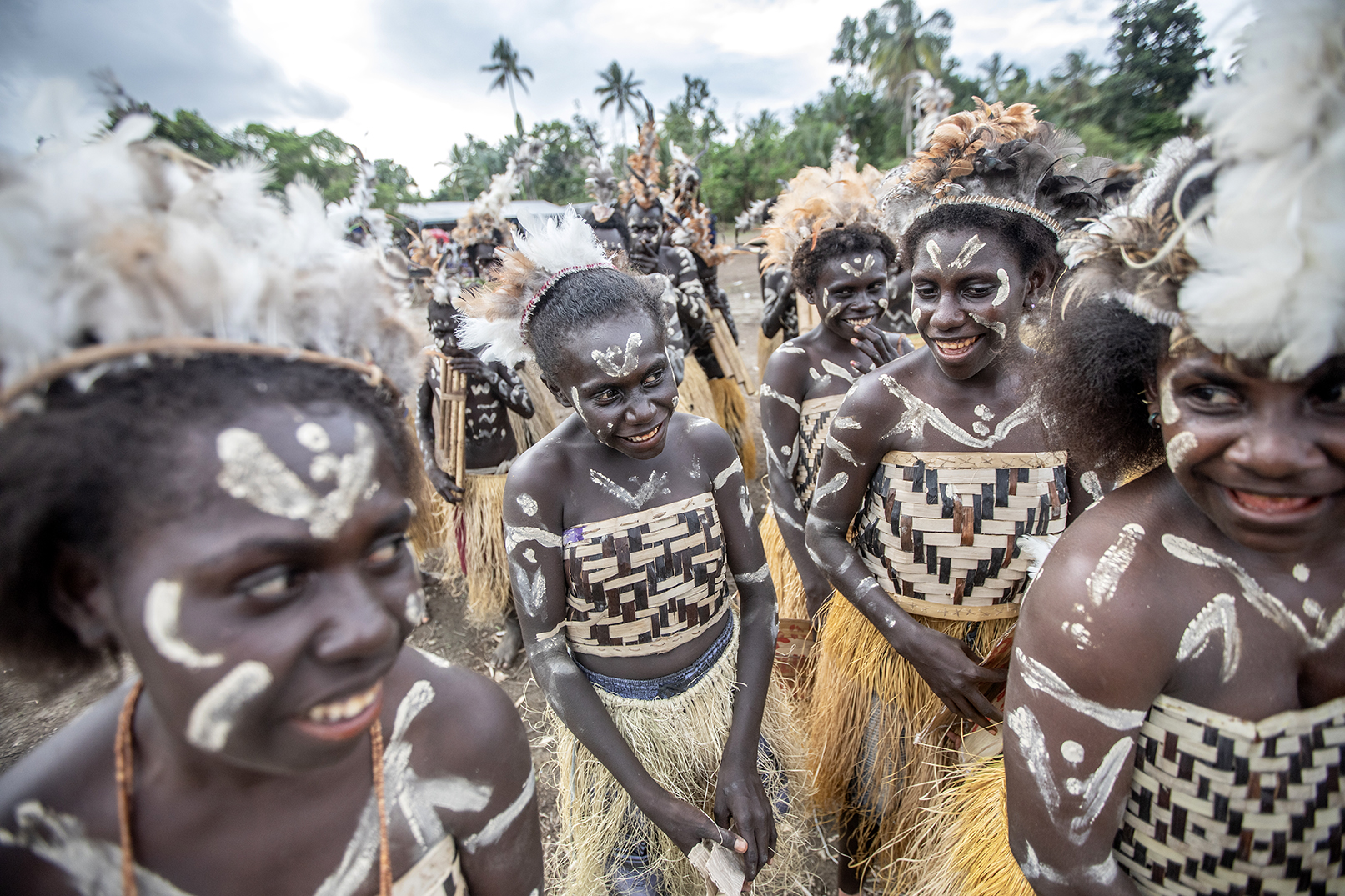 Sång- och dansgrupp på kulturfestival i Bougainville. Foto: Torbjörn Wester